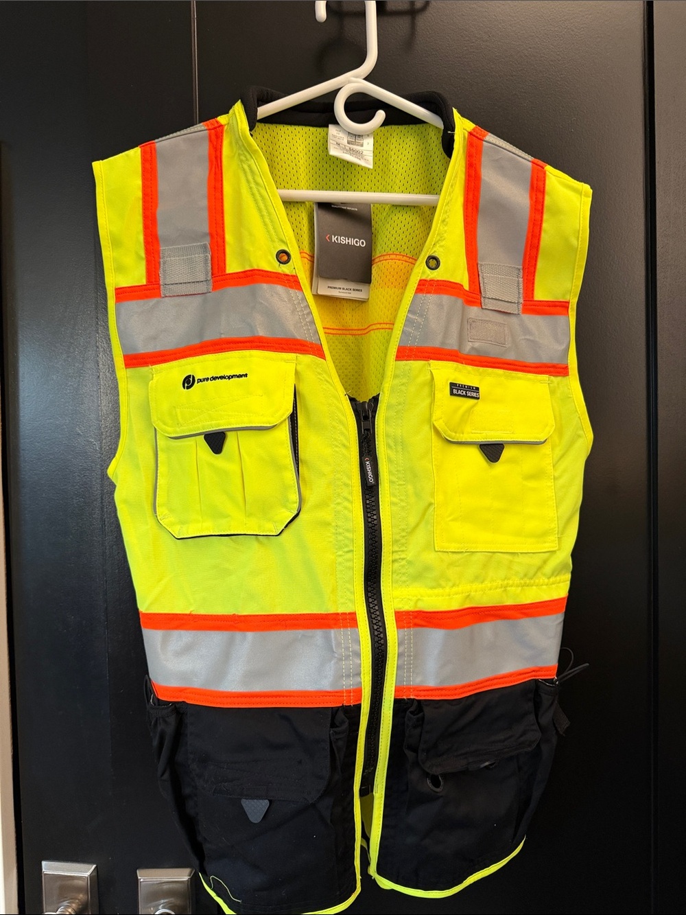 Kishigo High-Visibility Safety Vest - Yellow with Black